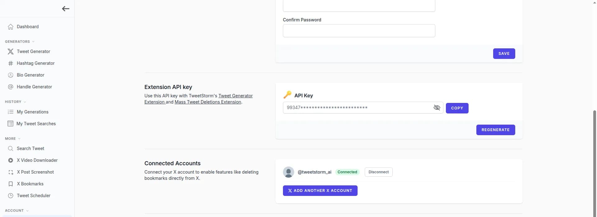 Connecting an X (Twitter) account to the TweetStorm scheduler via official OAuth login.