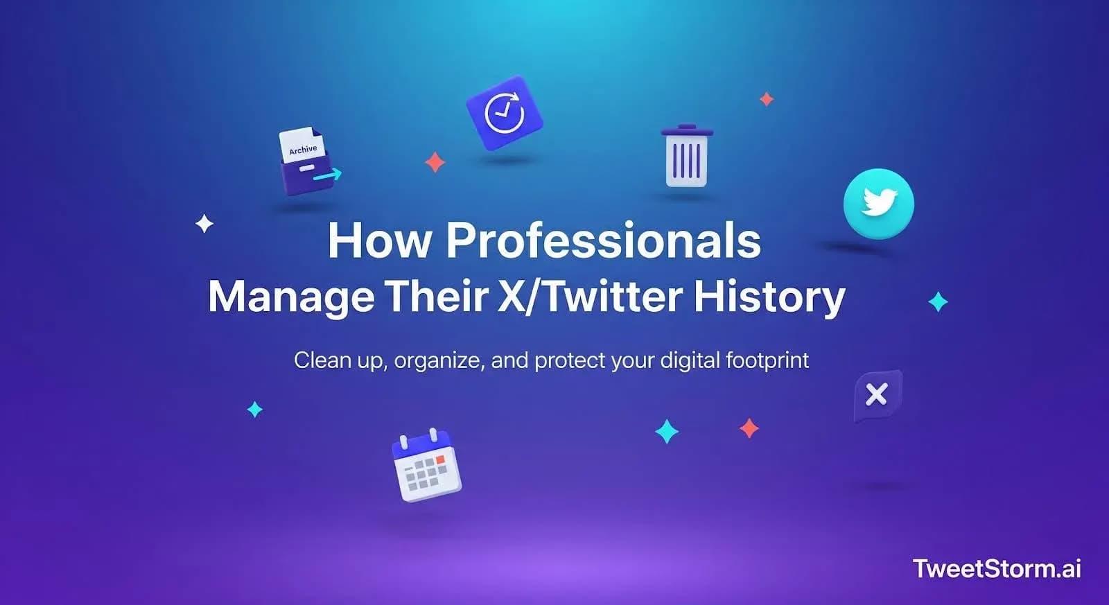 It is explained how professionals manage their X/Twitter history. TweetStormAI